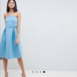 ASOS Sky Blue Strapless Party Dress